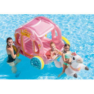 Detské bazéniky a hracie centrá INTEX nafukovací domček Princezná s kočiarom 145x135x104 cm 56514 - 3