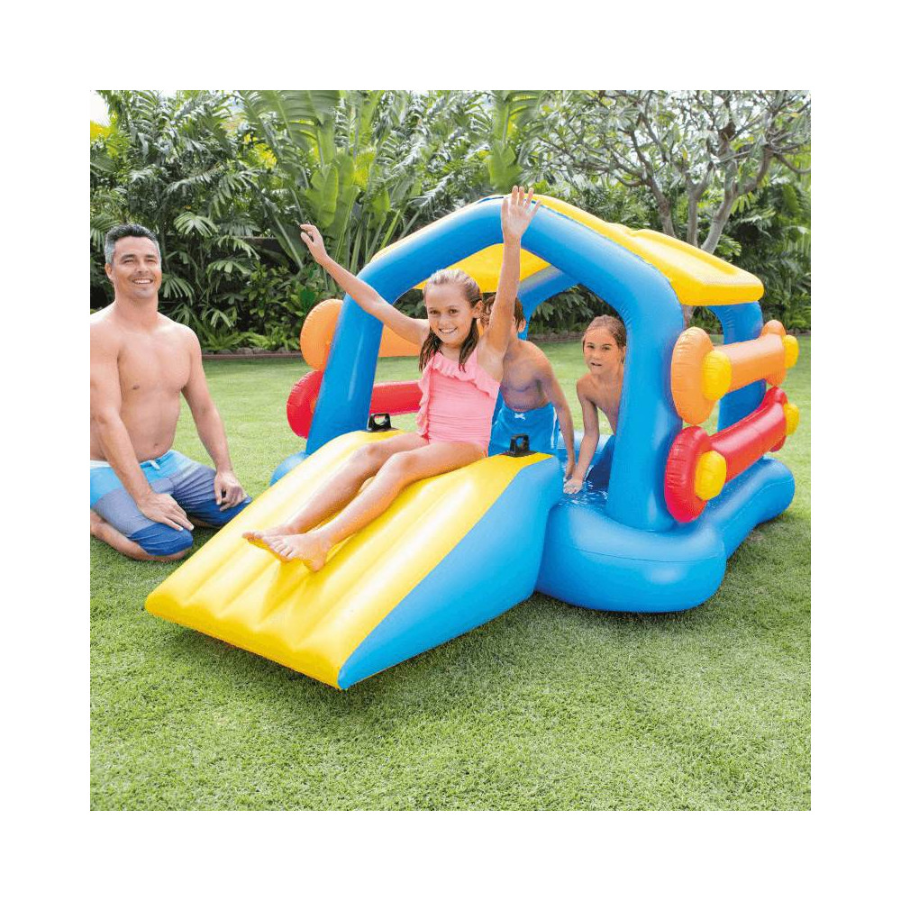 Children's pools and play centers INTEX Floating house with slide 279x173x122 cm 58294 - 5