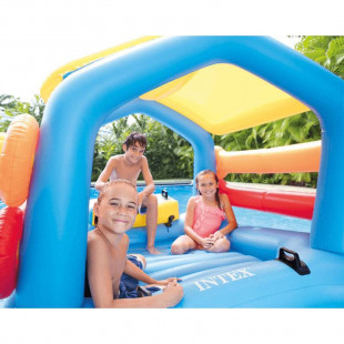 Children's pools and play centers INTEX Floating house with slide 279x173x122 cm 58294 - 4