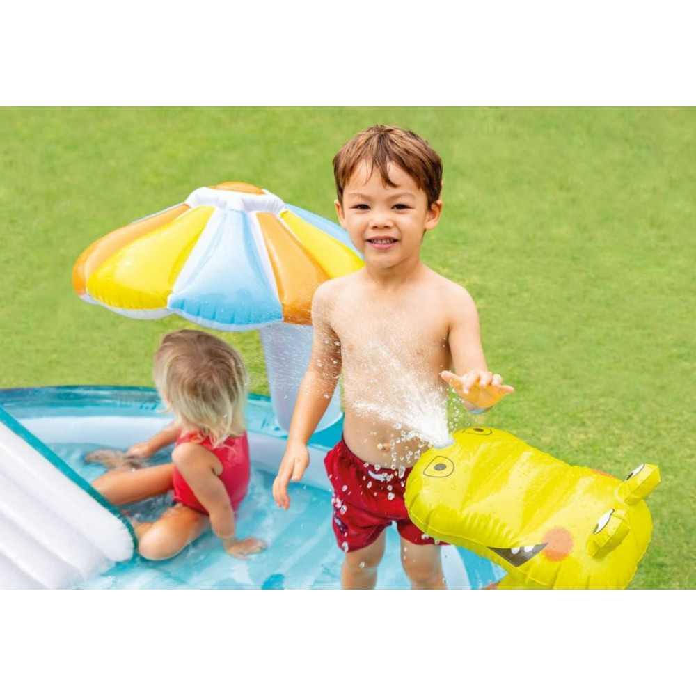 Children's pools and play centers INTEX children's pool with a crocodile 201x170x84 cm 57165NP - 3