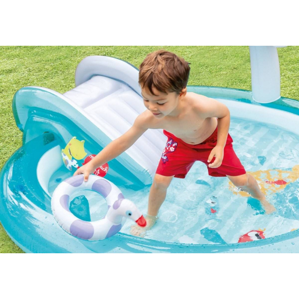 Detské bazéniky a hracie centrá INTEX detský bazénik s krokodýlom 201x170x84 cm 57165NP - 5