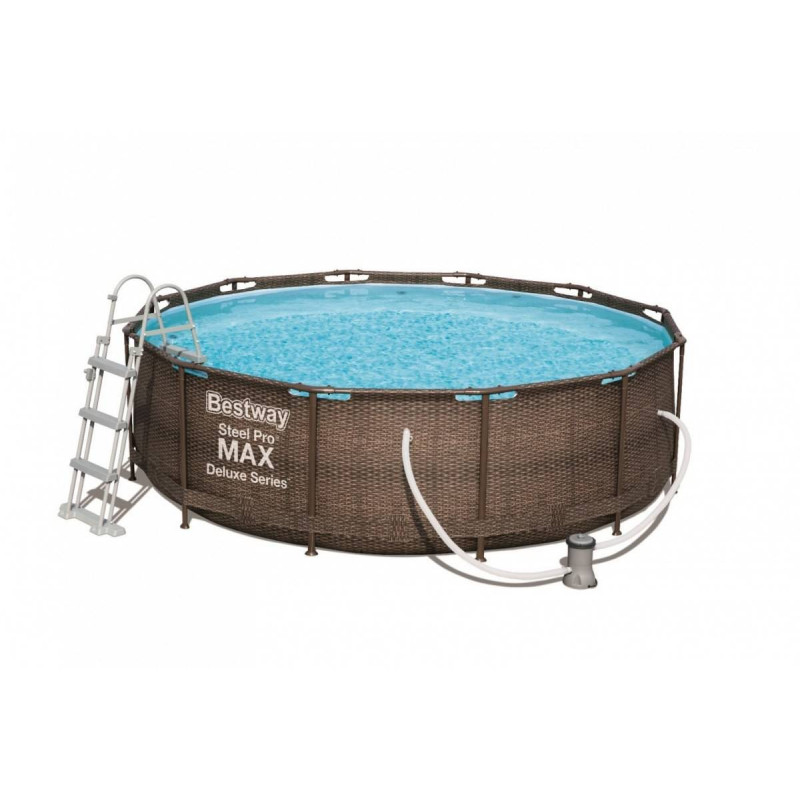 Bazény s konstrukcí - BESTWAY Steel Pro MAX Rattan 366 x 100 cm + filtrace 56709 - 1