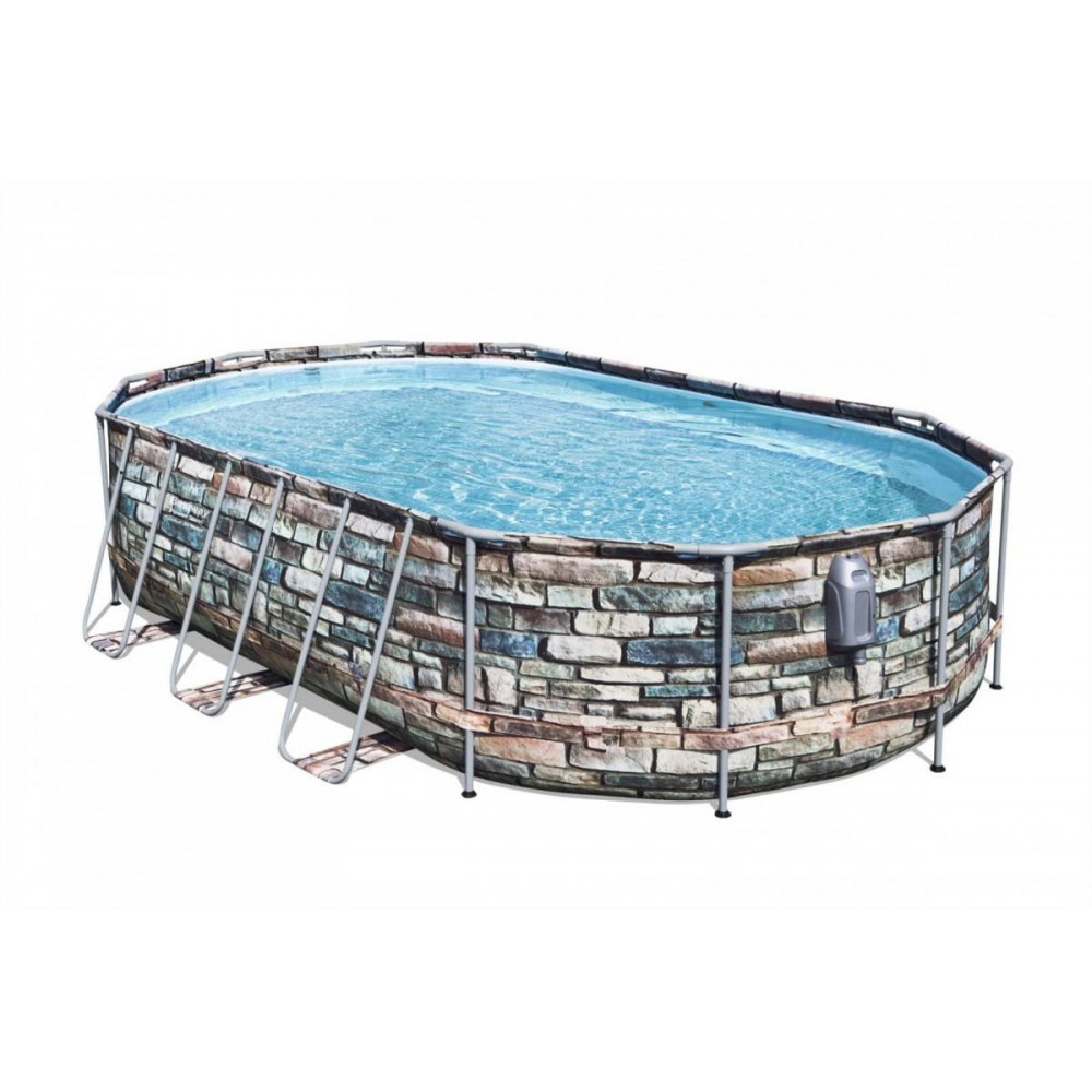 Pools with construction BESTWAY Power Steel Comfort Jet 610x366x122 cm + filtration 56719 - 1