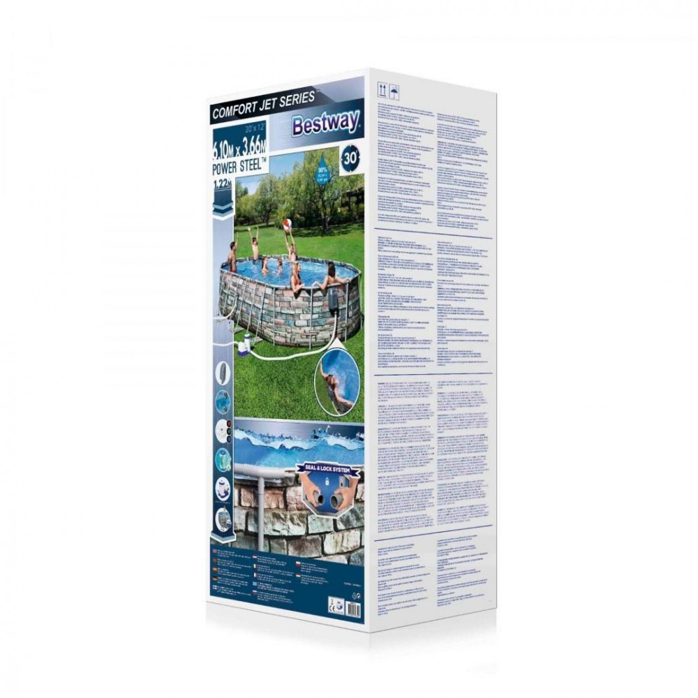 Pools with construction BESTWAY Power Steel Comfort Jet 610x366x122 cm + filtration 56719 - 9