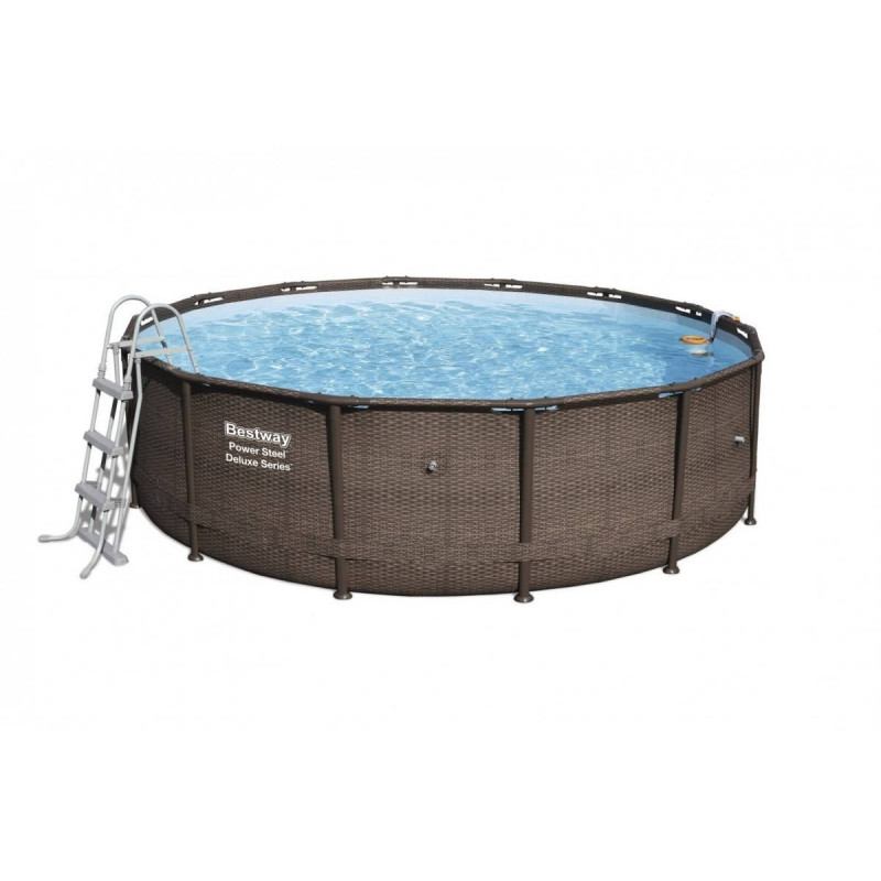Pools with construction BESTWAY Power Steel Rattan 427x107 cm + FLOWCLEAR filtration ™ SKIMATIC ™ 56664 - 1