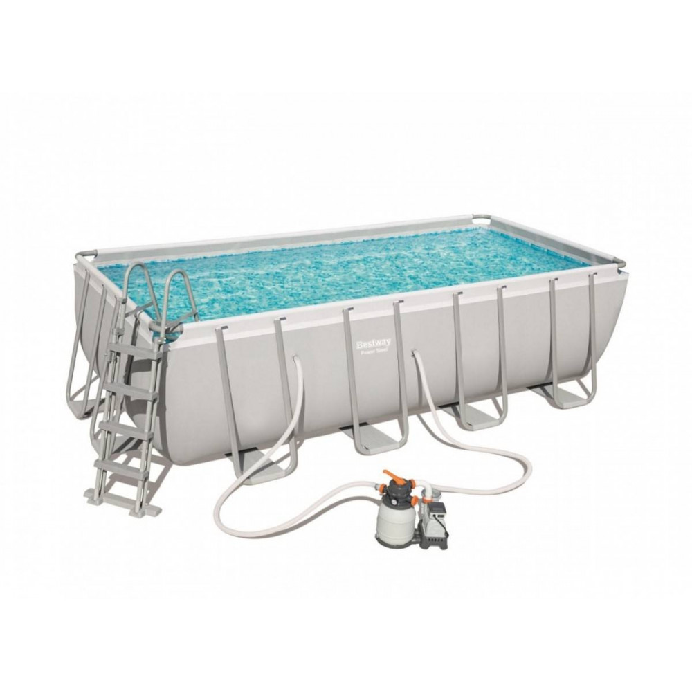 Bazény s konštrukciou BESTWAY Power Steel 488x244x122 cm + piesková filtrácia 56671 - 1