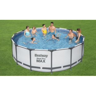 Pools with construction BESTWAY Steel Pro Max 427x122 cm + 5612X filtration - 3