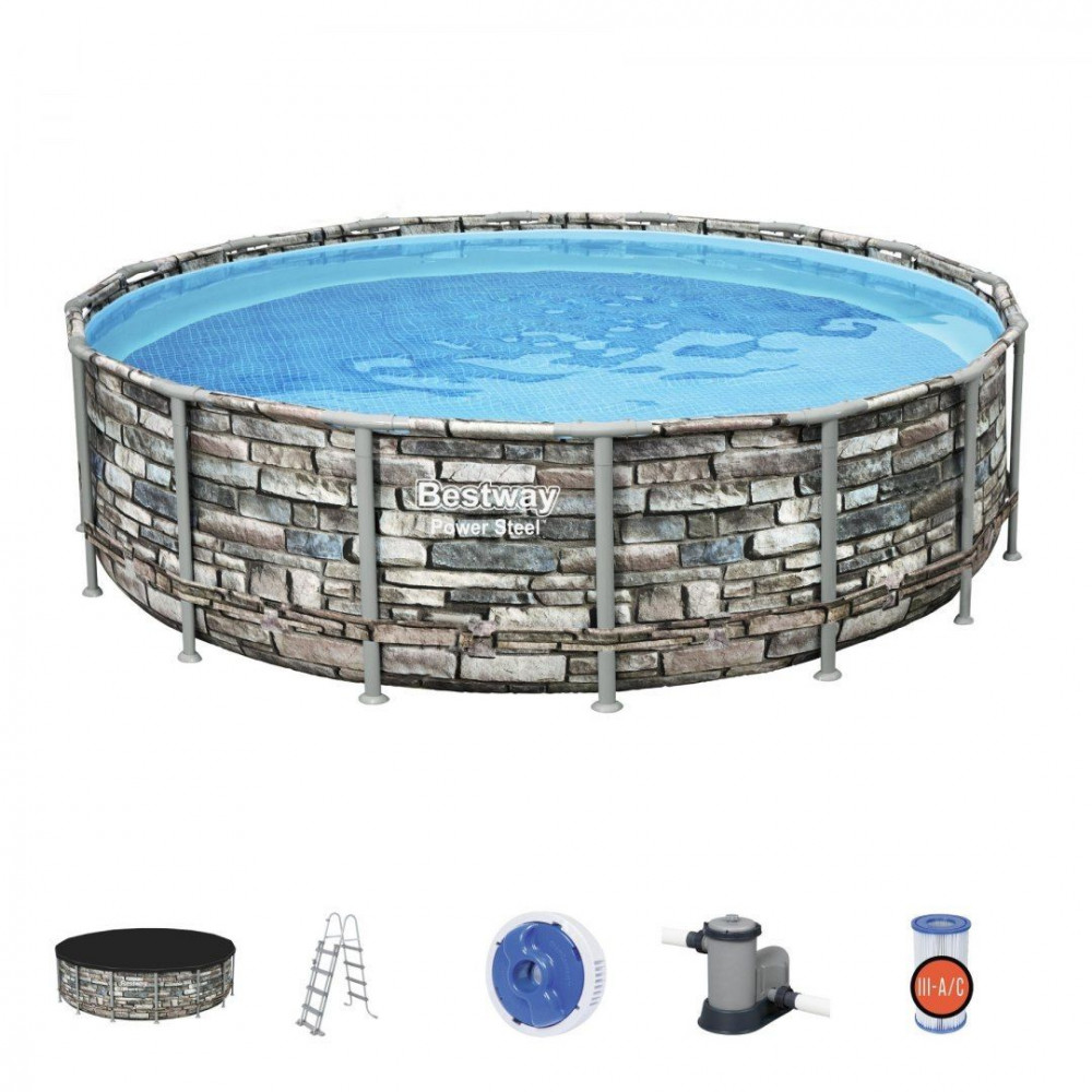 Bazény s konštrukciou BESTWAY Power Steel 488x122 cm + filtrácia 56966 - 2