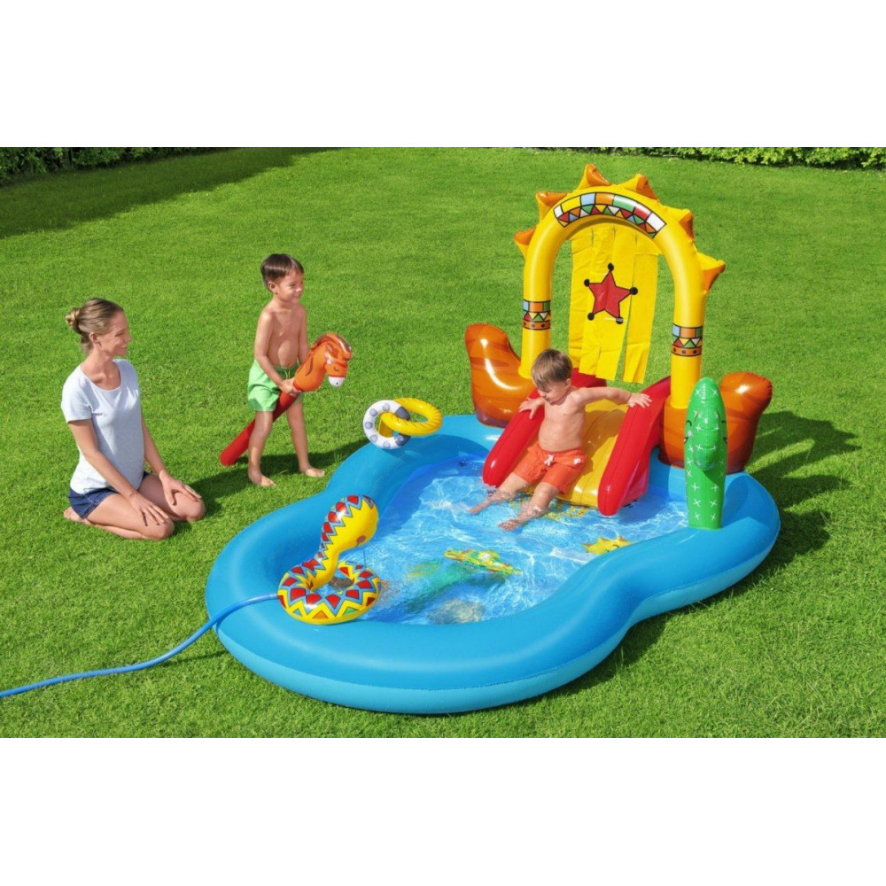 Dětské bazénky a hrací centra BESTWAY Western hrací centrum 264 × 188 × 140 cm 53118 - 3