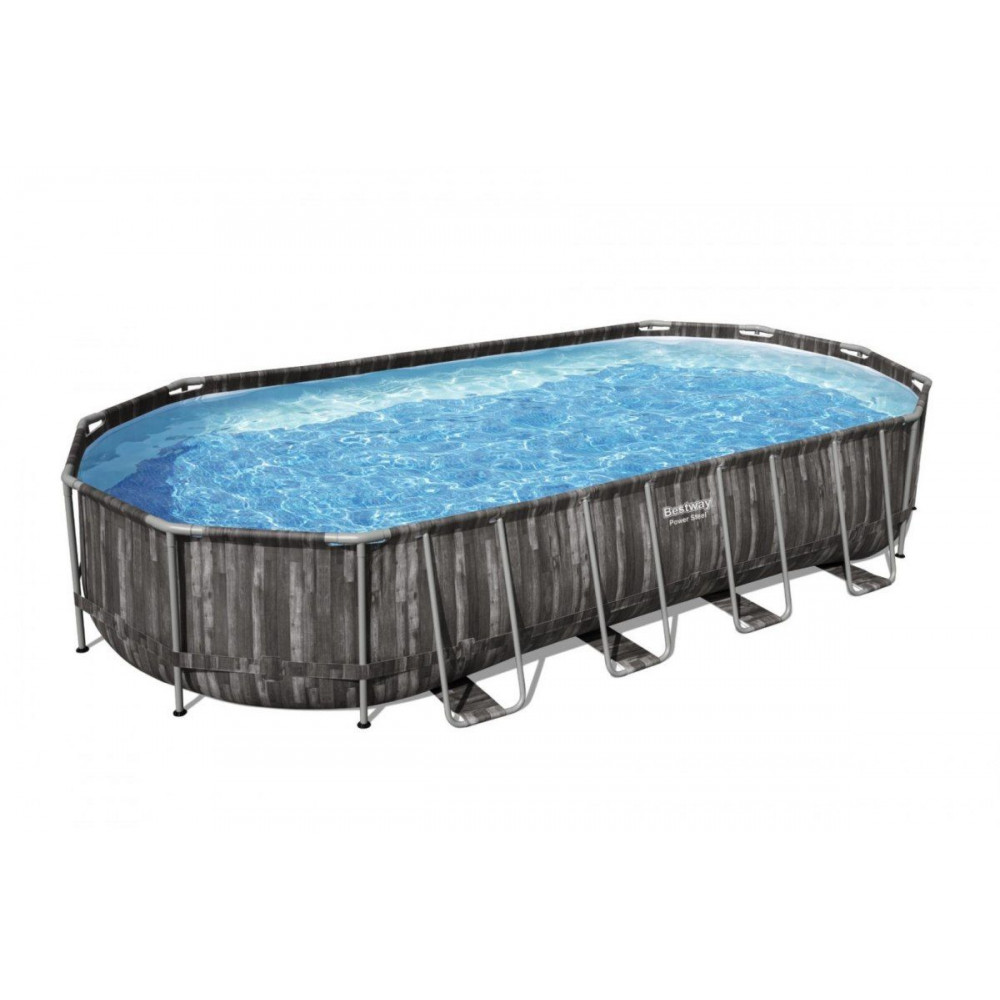 Pools with construction BESTWAY Power Steel 732x366x132 cm + filtration 5611T - 1