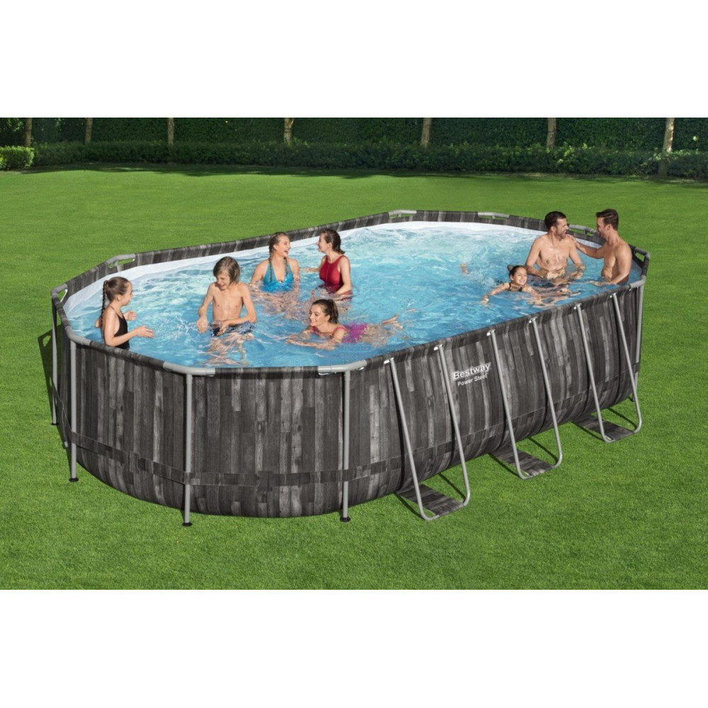 Pools with construction BESTWAY Power Steel 610x366x122 cm + filtration 5611R - 4