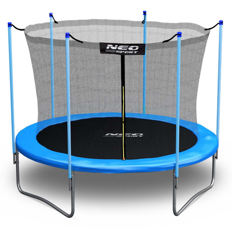 Neo-Sport trampoline 252 cm + safety net + stairs - 1