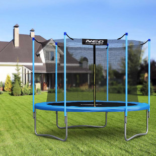 Neo-Sport trampoline 252 cm + safety net + stairs - 7