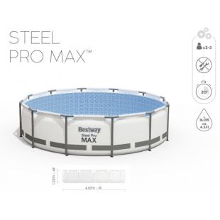 Pools with construction BESTWAY Steel Pro Max 457x122 cm + filtration 56438 - 5