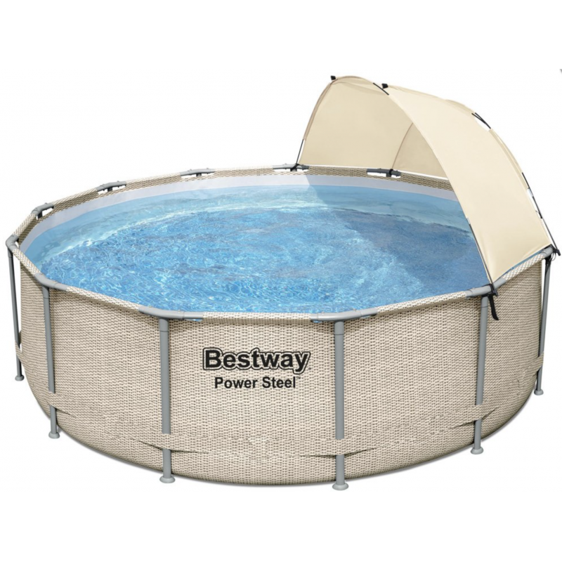 Pools with construction BESTWAY Power Steel 396x107 cm + 5614V filtration - 1