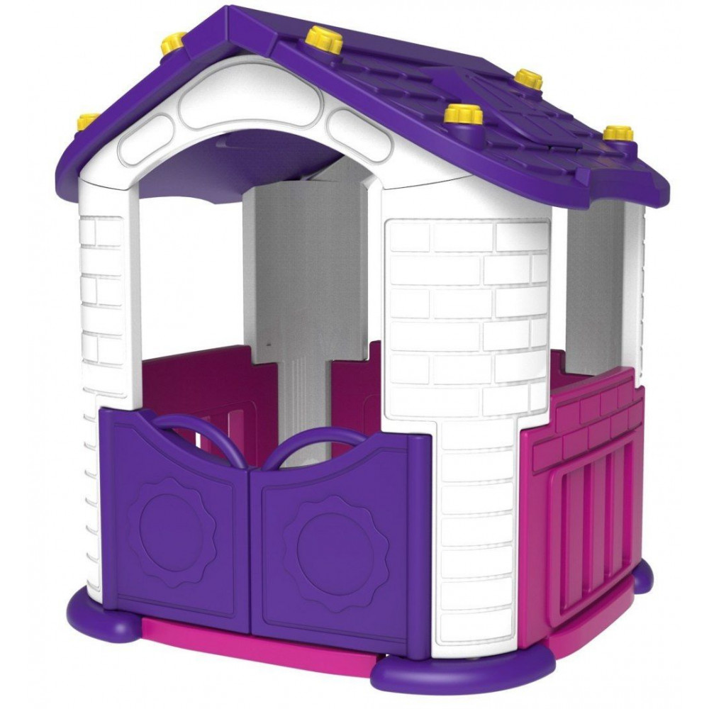 Dětské zahradní domky Zahradní domek s klouzačkou fialový - 2