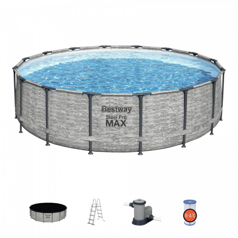 Bazény s konštrukciou BESTWAY Steel Pro Max 488x122 cm + filtrácia 5619E - 3