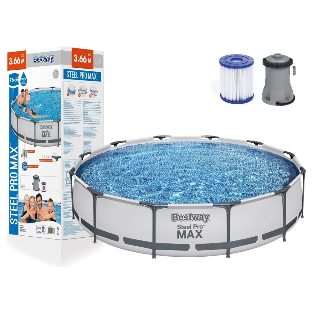Bazény s konštrukciou BESTWAY Steel Pro Max 366x76 cm + filtrácia 3v1 56416 - 7