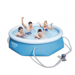 Inflatable pools Bestway Fast Set 2.44x0.66 m 4in1 + cartridge filtration 57268 - 2