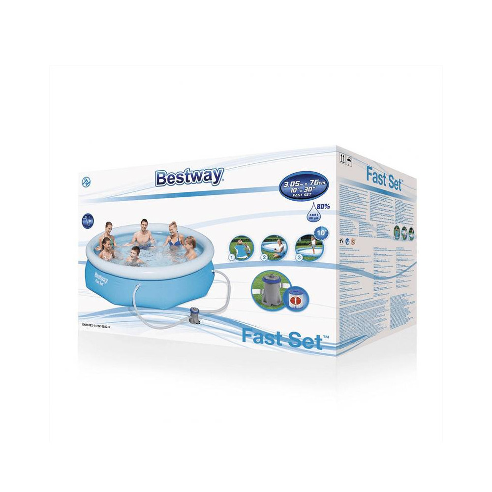 Nafukovacie bazény Bestway Fast Set 3,05x0,76 m 4v1 + kartušová filtrácia 57270 - 7